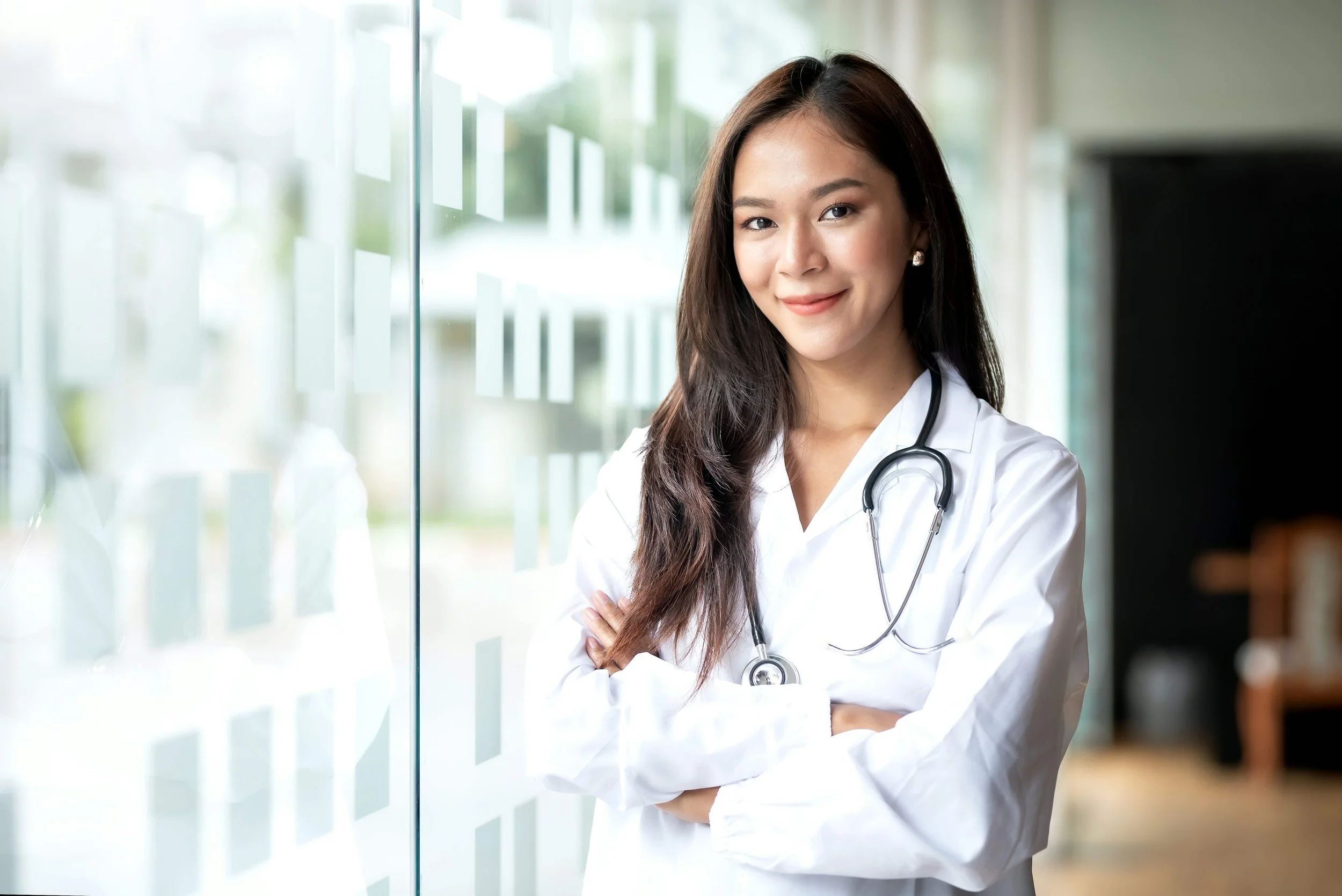 A nurse standing with confidence.