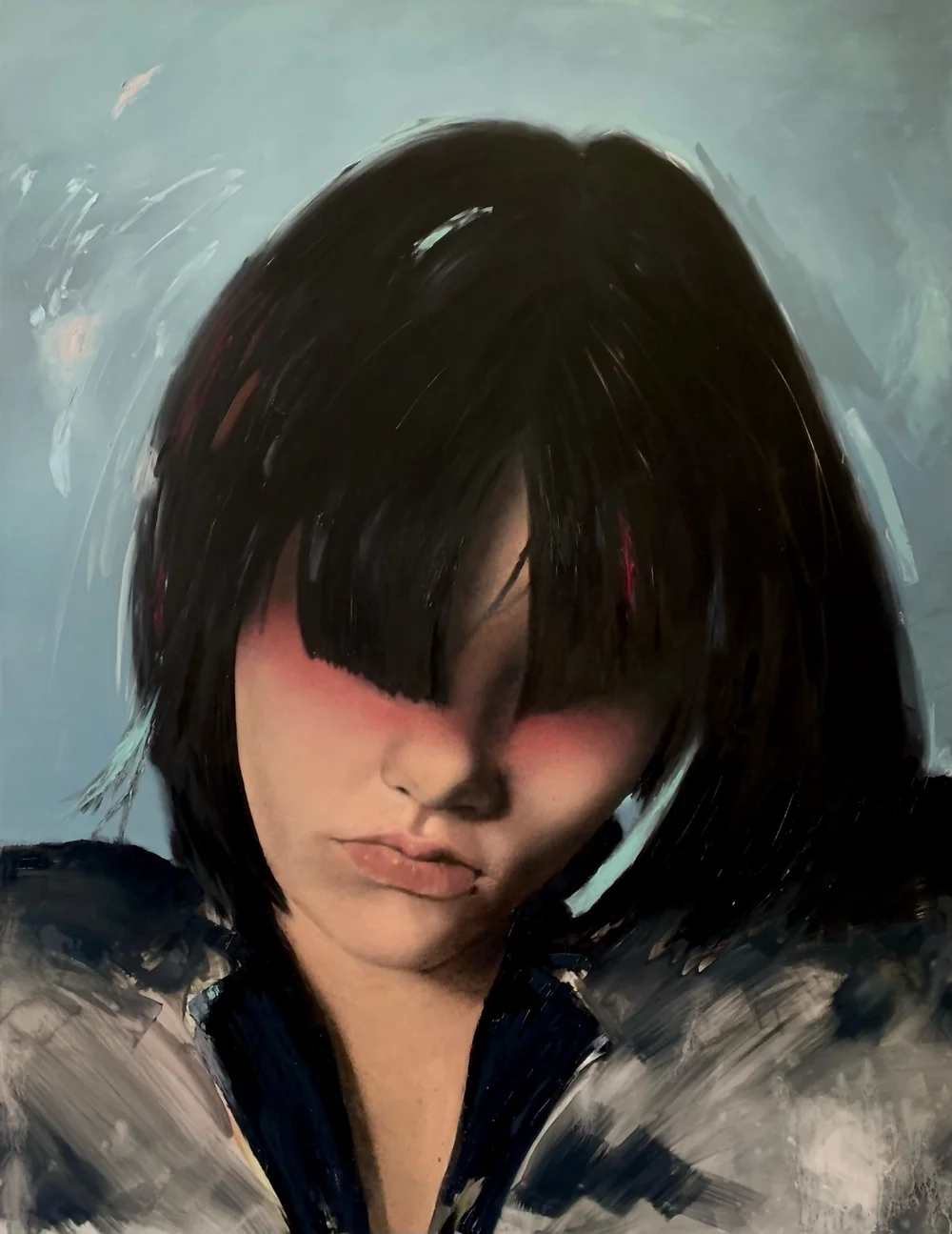 Altin Ibrahimi. INFRARED. Oil painting on canvas. 35” x 27”