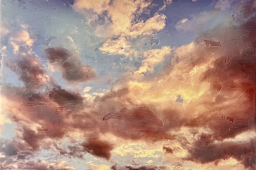 Kayla Jackson. Praise. Mixed media photo encaustic. 12” x 18”