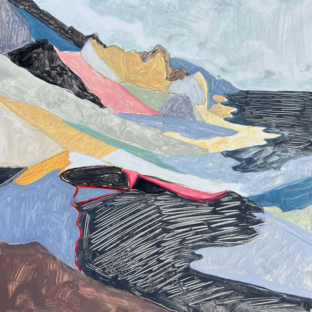 Louis Esposito. Into the Crater IV. Oil on panel. 8 x 8 inches.