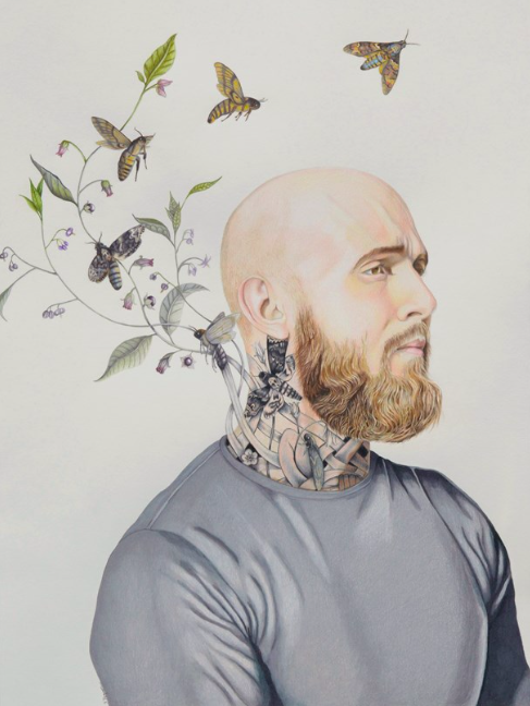 Kelly Ferguson. Beneath the Enigma. Colored pencil. 22” x 28”