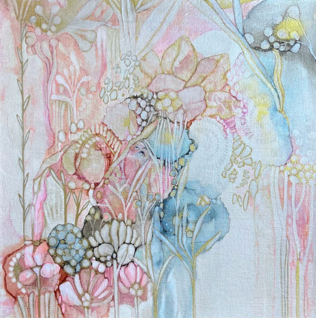 Mishel Schwartz. Fifty-Two Flavours. Alcohol ink. 12 x 12"