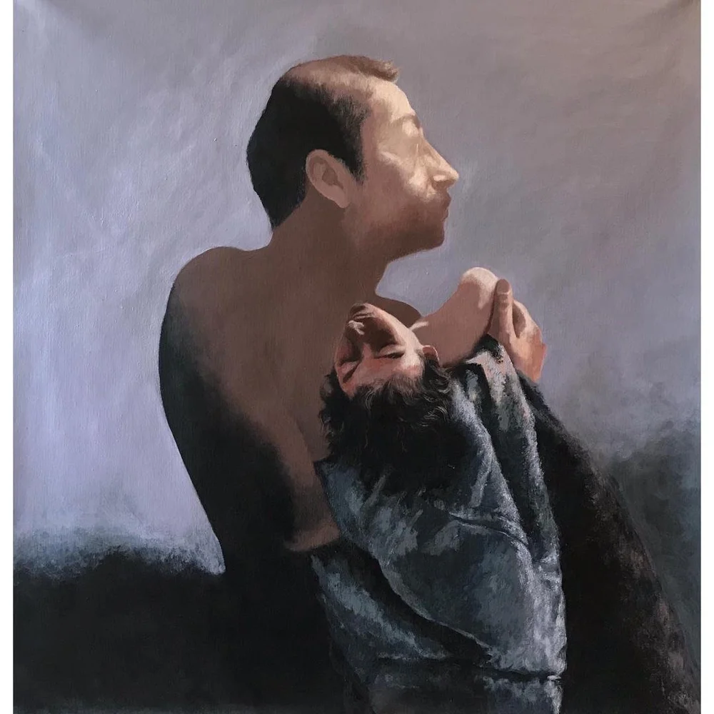 Golnaz Kiany. Seeking Happiness. Acrylic on canvas. 28.3x 29.9 in.