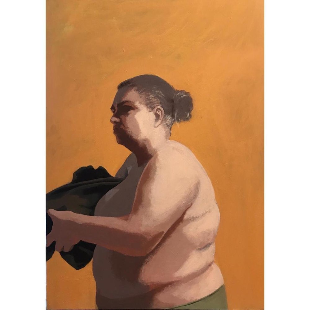 Golnaz Kiany. Seeking Happiness. Acrylic on canvas. 31.1 x 19.7 in.