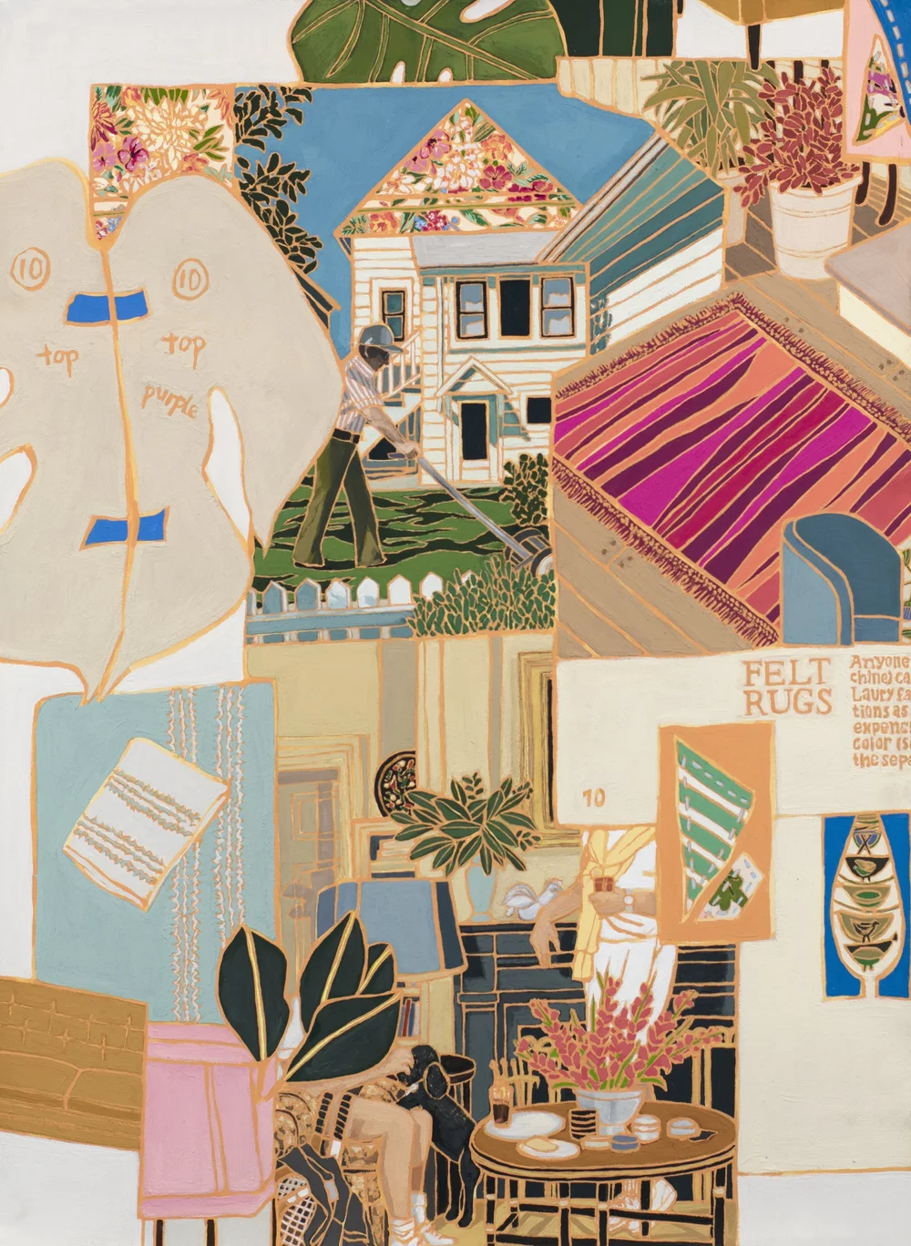 Hannah Zimmerman. Keeper of Half Thoughts. Gouache on paper. 18.75 x 13.75 inches.