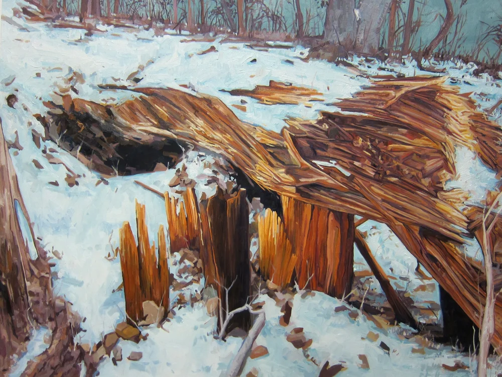 Christopher Boring. Last Glimpse on a Bitter Cold Day. Oil on canvas. 36 x 48 inches.