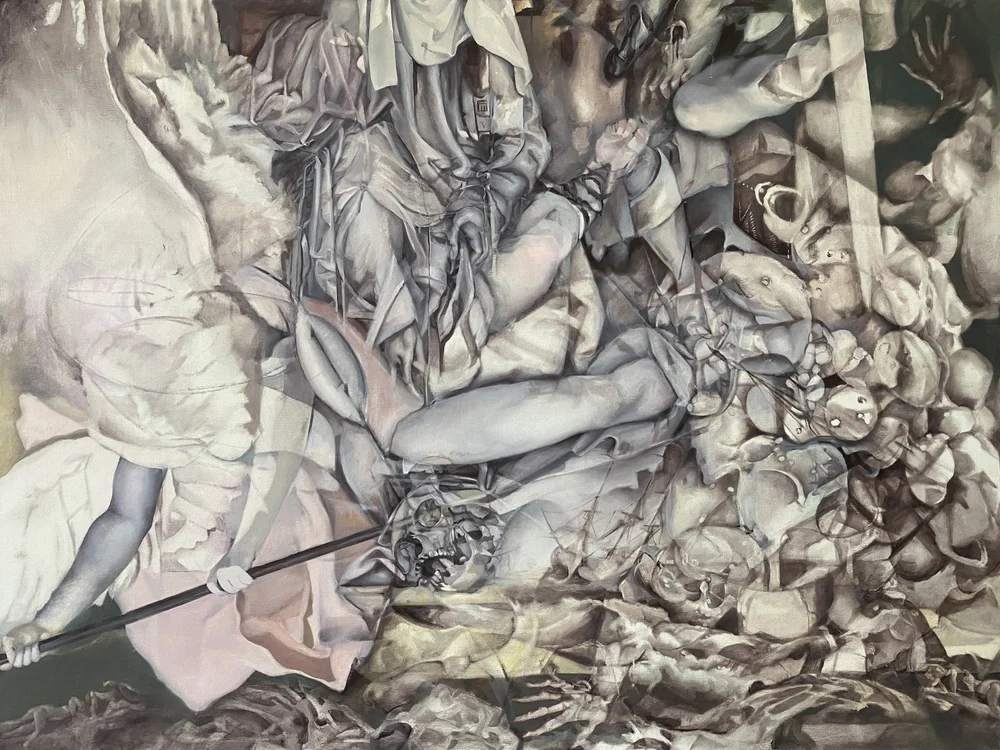 Rosanna Dean. We Will All Be Buried at Sea, iteration 1. Oil on canvas. 48 x 36.2 inches.