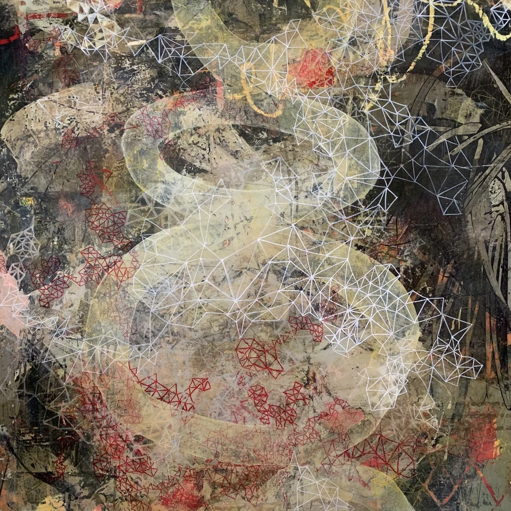 Infinite Expansion. Acrylic on panel. 30 x 30 x 1 in.