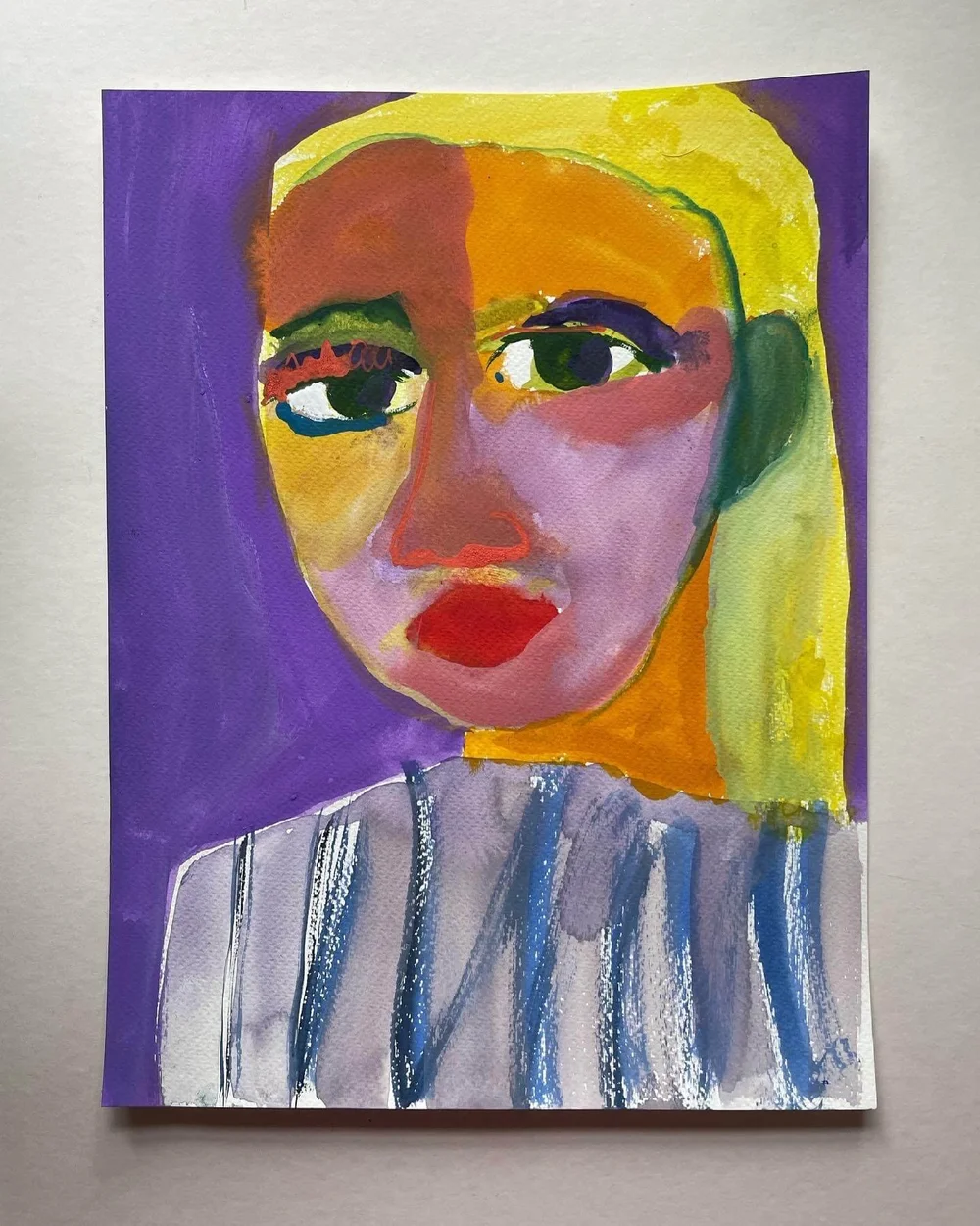 Kris Lamorena. Nah it Ain’t the Same. Watercolour on paper. 9.4 x 12.2 in. $275.