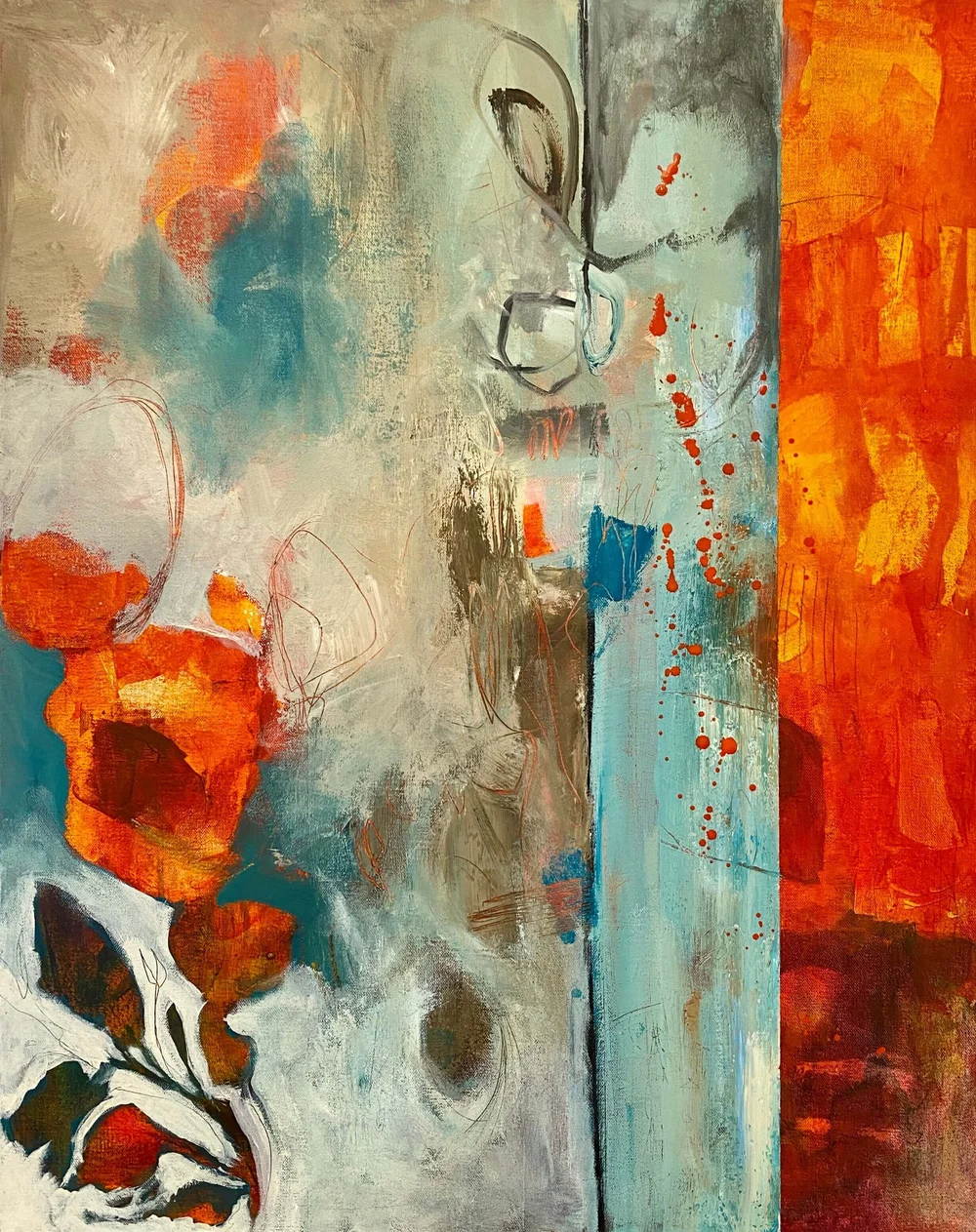 Susie Zol. Orange Blossom. Acrylic.