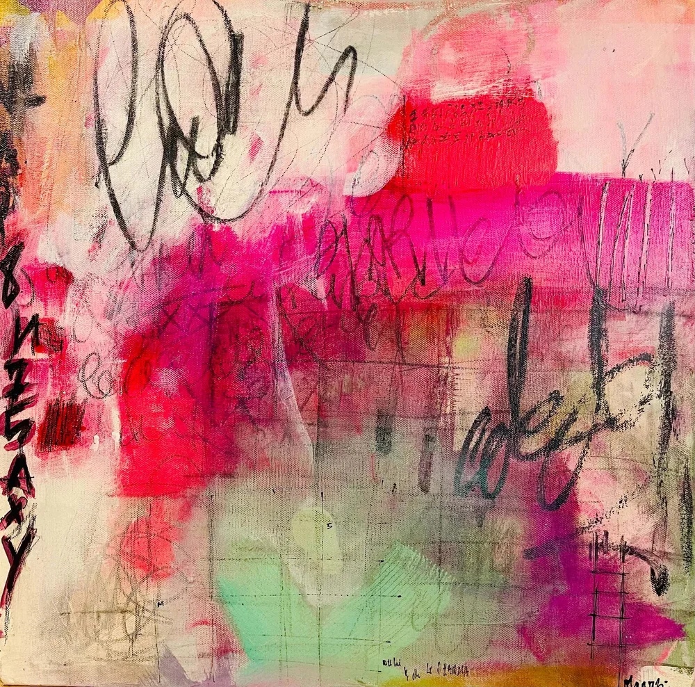 Manaz Raiszadeh. Douce Décadence. Acrylic &amp; mixed media on canvas.