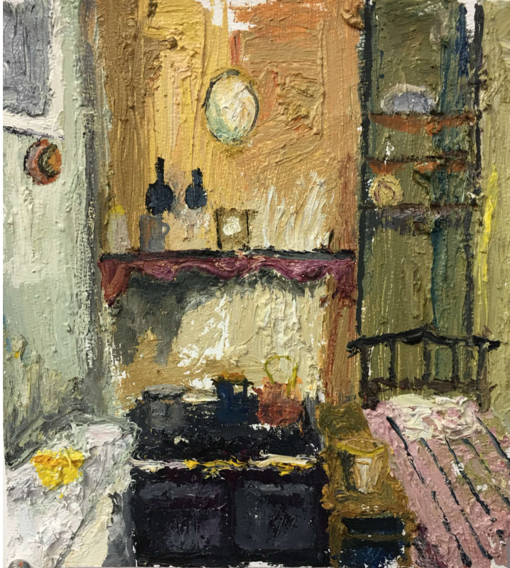 Eric Strauss. Small Bedroom. Oil on canvas.