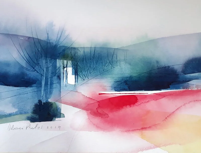 Abstract Landscapes by English Painter Dolores Phelps