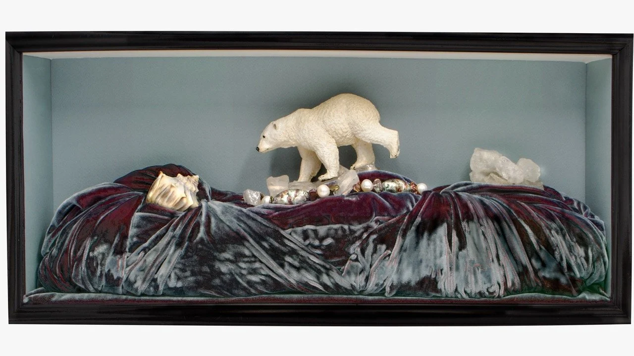 Staycation, Assemblage,  9.75 x 21.75 x 4 inches.