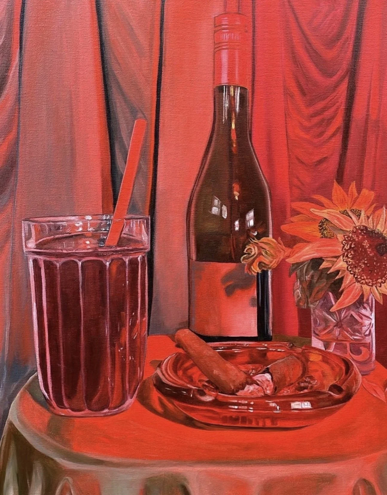 In moderation (ode to my father), 2023, oil on canvas, 22 x 20 inches.