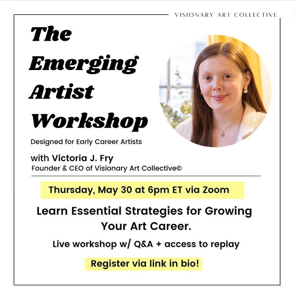 Are you an emerging artist ready to transform your art career in 2024?✨ Join Victoria in The Emerging Artist Workshop on May 30 at 6pm ET!

This transformative workshop has helped hundreds of artists to grow &amp; expand their art careers. 

Visit th