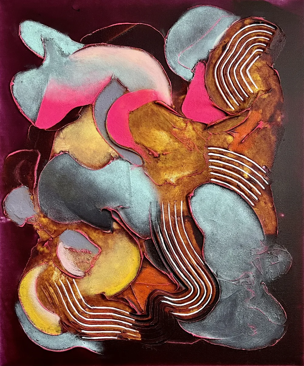 In Good Company by Caity Salamanca, Mixed media, 24” x 18” x 2”, 2023