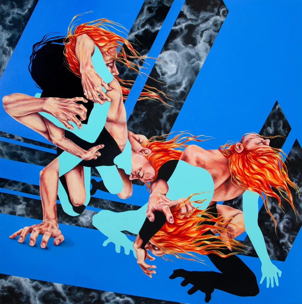 Carole Mathys, Beyond Dimensions, Acrylic on canvas, 42" x 42"