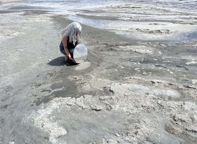 Nancy Grace Gesimondo, Reflecting - Salton Sea, Photography, 11" x 14"
