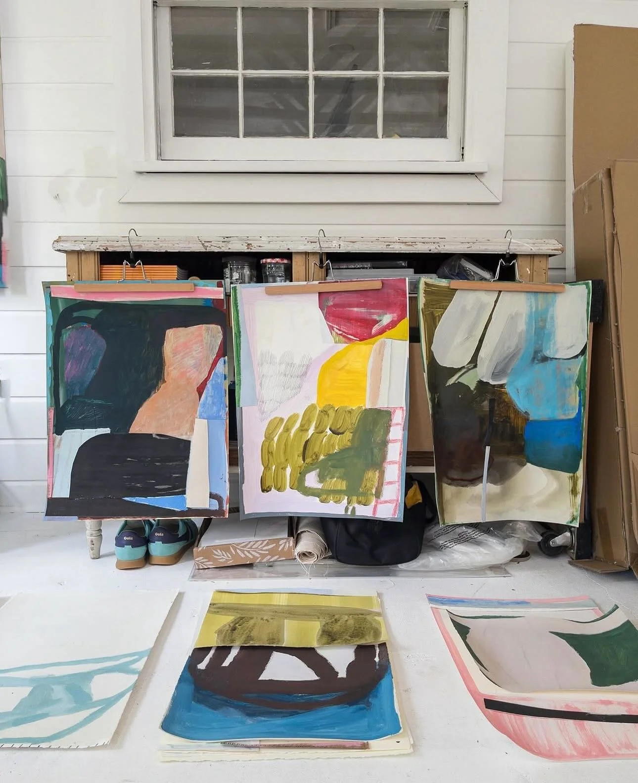 Allison James is a Georgia-based abstract artist known for her bold color palettes, layered textures, and intuitive mixed-media approach. A graduate of Georgia Southern University, she creates vibrant works that explore emotion and movement, often bl