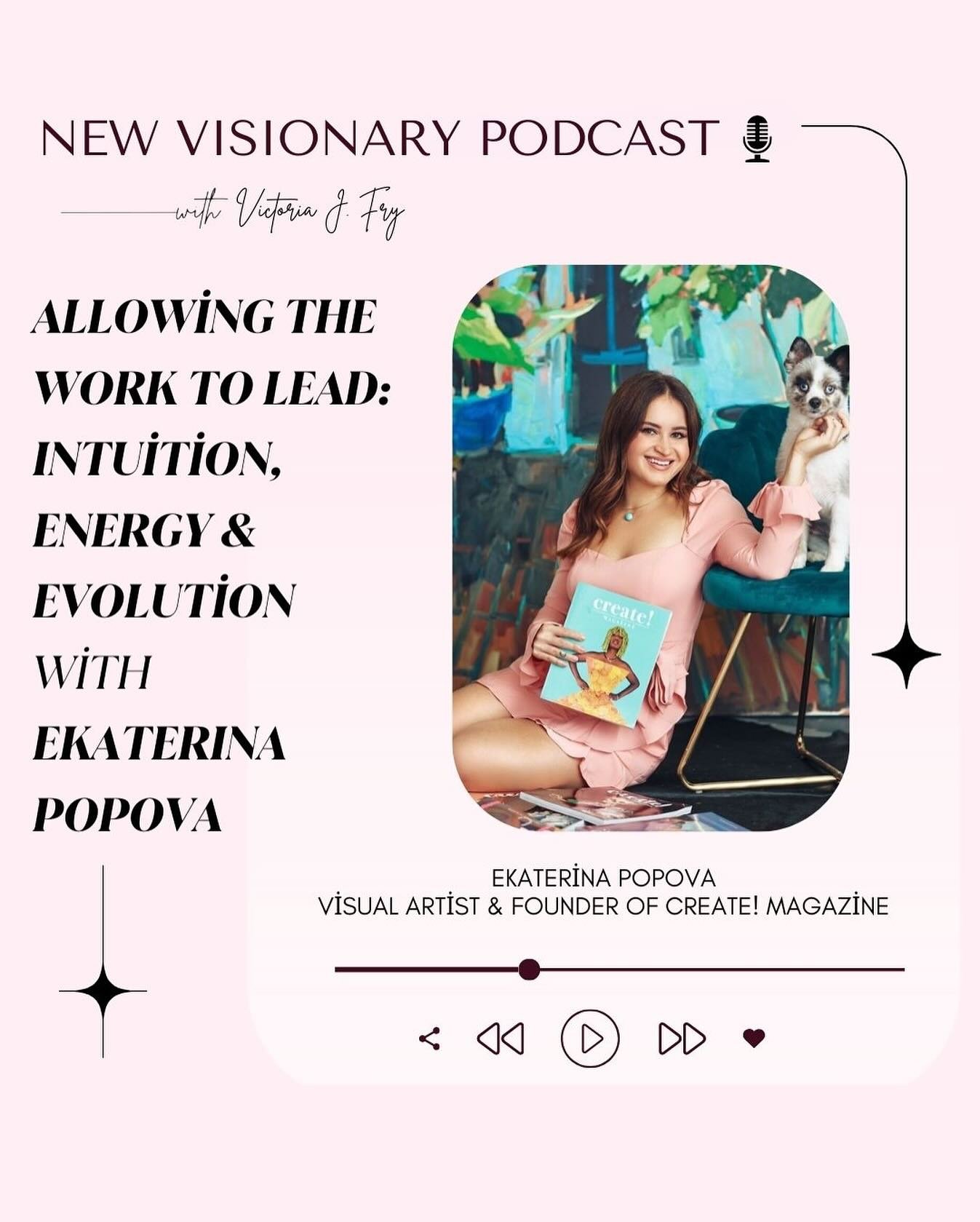 New podcast episode! 🎙️✨ This week, Victoria is joined by artist, author, and creative leader Ekaterina Popova, whose expansive journey spans her childhood in Russia to building a thriving career as a painter, mentor, and founder of Create! Magazine