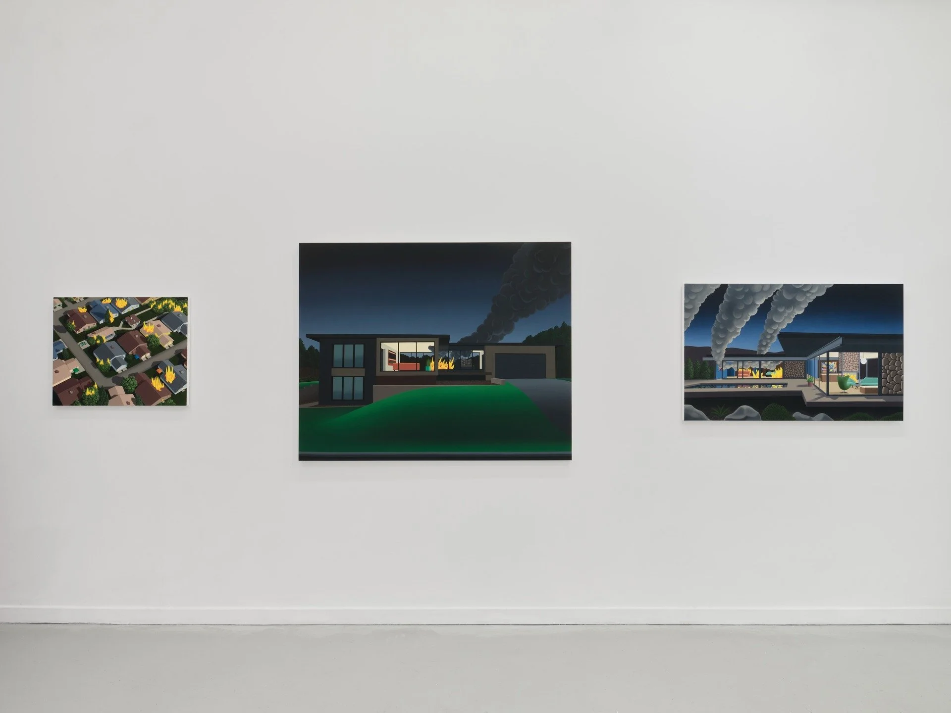 Ardent Longing closed last weekend but Dan Oliver&rsquo;s houses on fire are still burning in our minds. A few of our favorite moments from the exhibition at 5-50 Gallery. Chicago-based artist Dan Oliver (b. 1963) merges personal memory with contempo