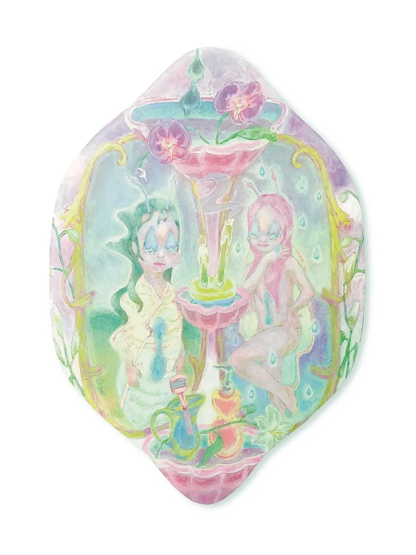 Evelyn Tan is a Vancouverite artist currently based in Los Angeles. Her works explore the deviations of identity in womanhood, pulling from dreams, memories, and fables. Despite growing up as an only child, she often portrays herself as fragmented &l