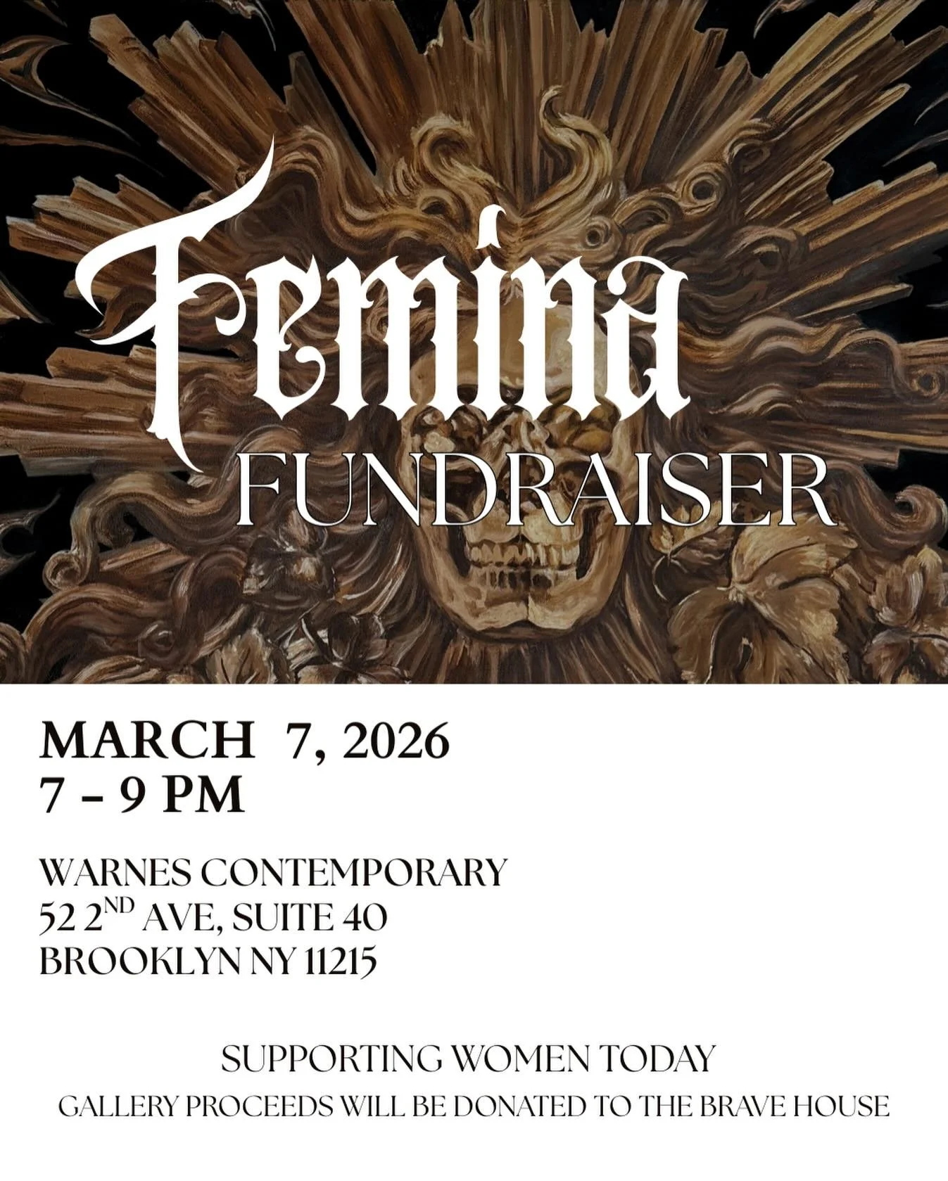 Join us at Warnes Contemporary on March 7th from 7-9 PM for an intimate fundraiser dinner in support of The Brave House, a nonprofit organization providing free legal and mental health services to young immigrant women in New York City.🌹 @thebraveho