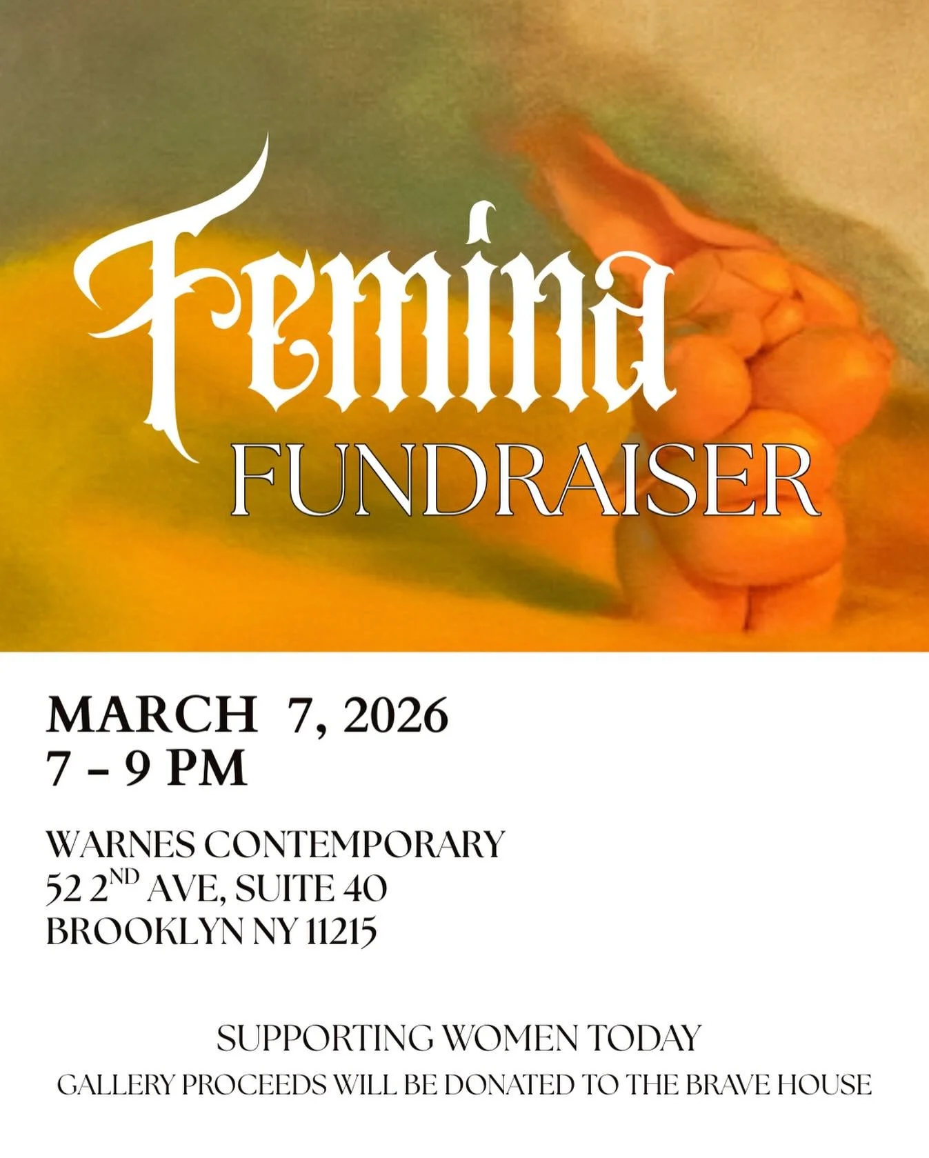 Friends, join us this Saturday, March 7th at Warnes Contemporary from 7-9 PM! ✨ We&rsquo;re hosting an intimate fundraiser dinner in support of The Brave House, a nonprofit organization providing free legal and mental health services to young immigra