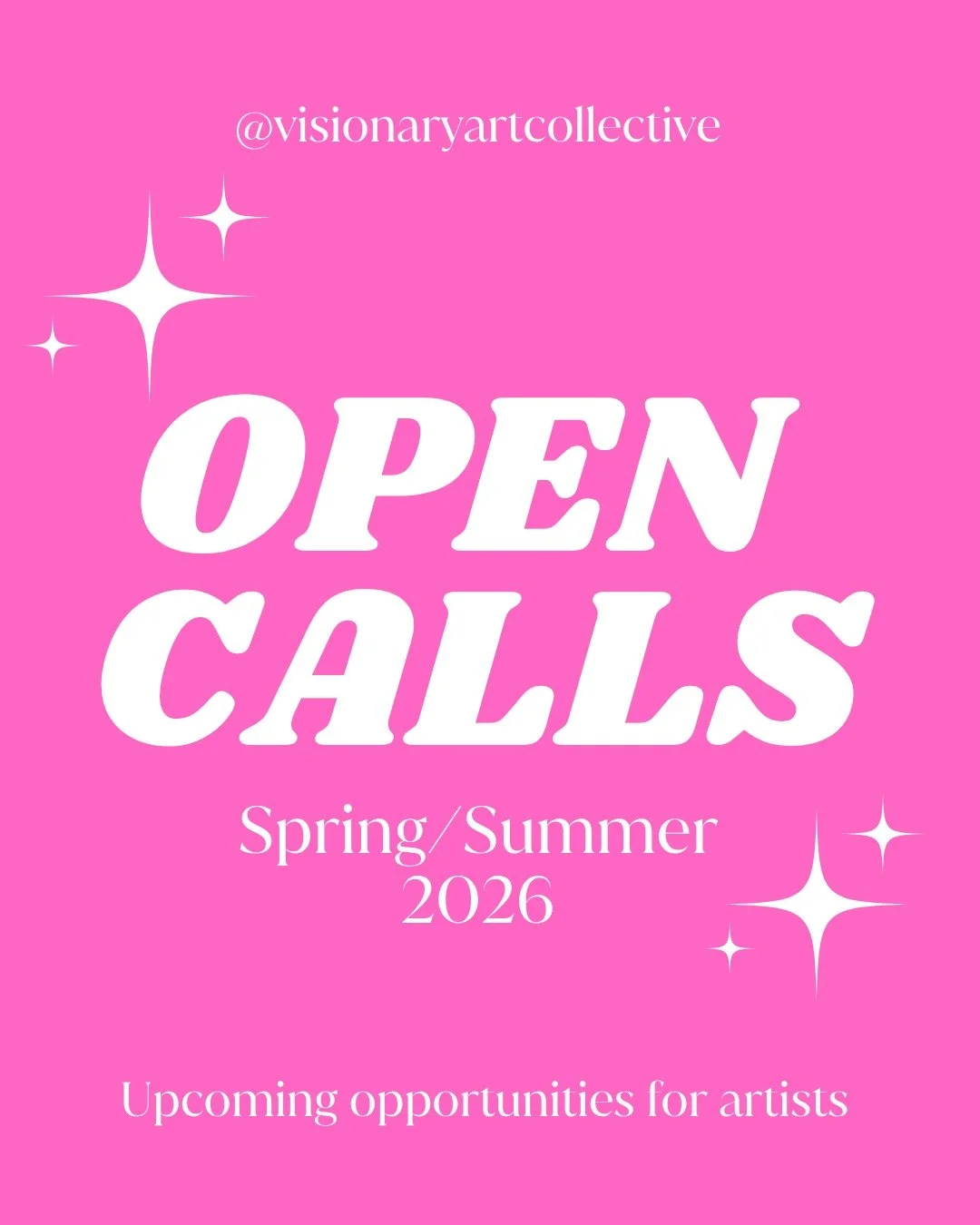 ✨Open Call: Monthly Roundup✨
We are so excited to continue to use our platform to uplift our community and connect artists with opportunities! Here's what we're checking out this week:

@silverartprojects Artist Residency - deadline: April 5, 2026

@