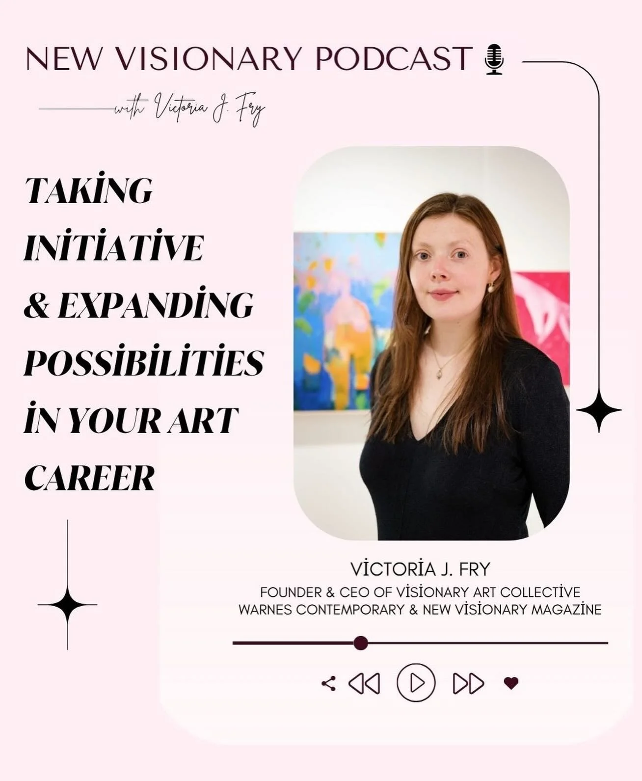 New podcast episode! 🎙️✨ Victoria shares a powerful perspective on taking full responsibility for your art career and thinking creatively about how to create your own opportunities.

She talks about shifting from waiting to be chosen to actively bui