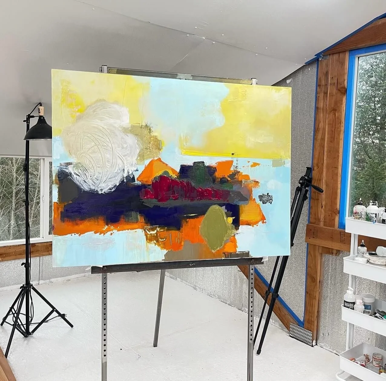 Karen Christie Fisher is an abstract painter exploring the emotional landscape through color, texture, and material.

Working primarily with acrylic on wood panel, her process is tactile and intuitive, often using unconventional tools and her hands t