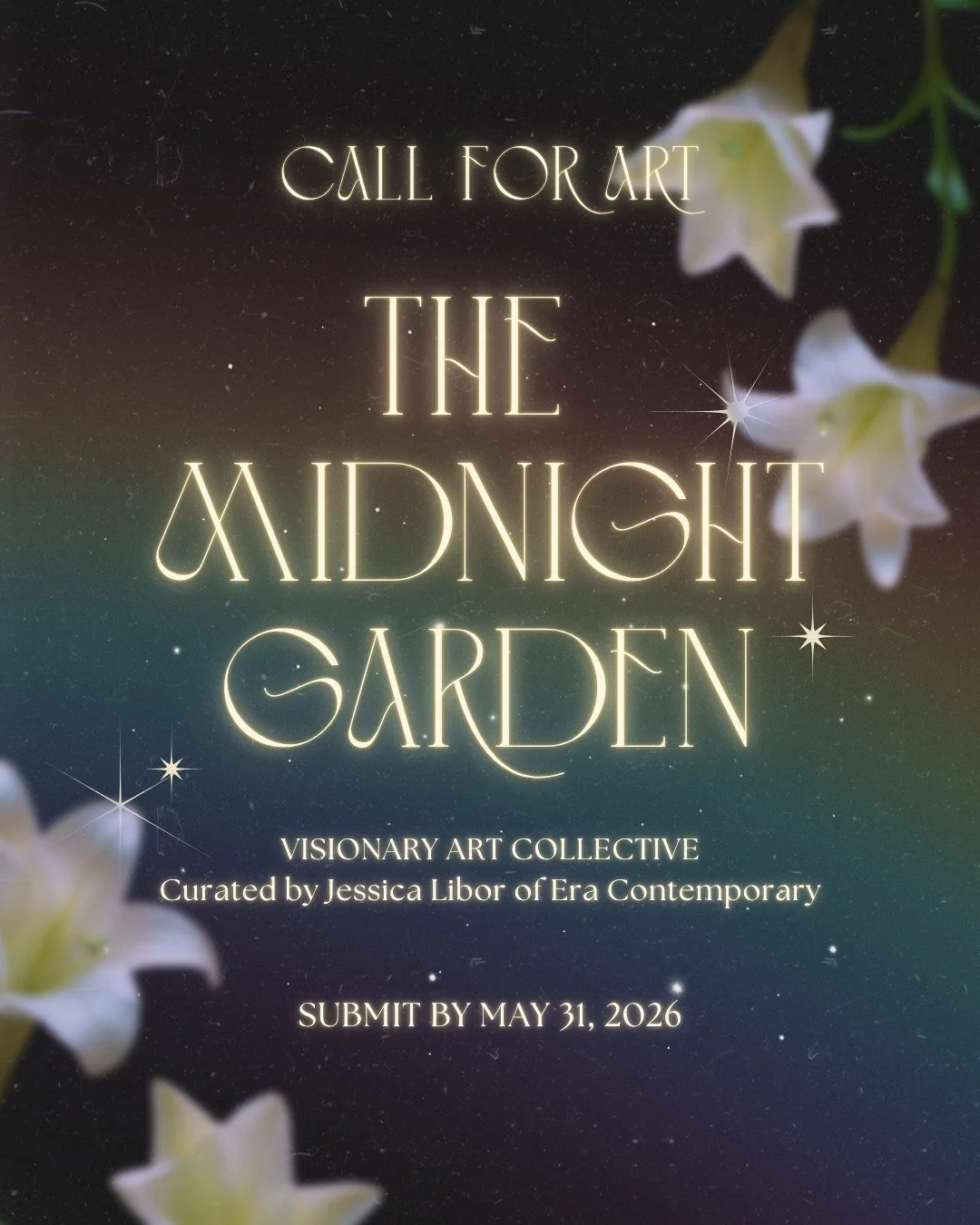 Submissions are OPEN for The Midnight Garden, our NYC pop-up exhibition curated by Jessica Libor of Era Contemporary ✨

Comment &ldquo;333&rdquo; for the link to apply! 💫

The Midnight Garden centers on themes of cultivation, transformation, and uns