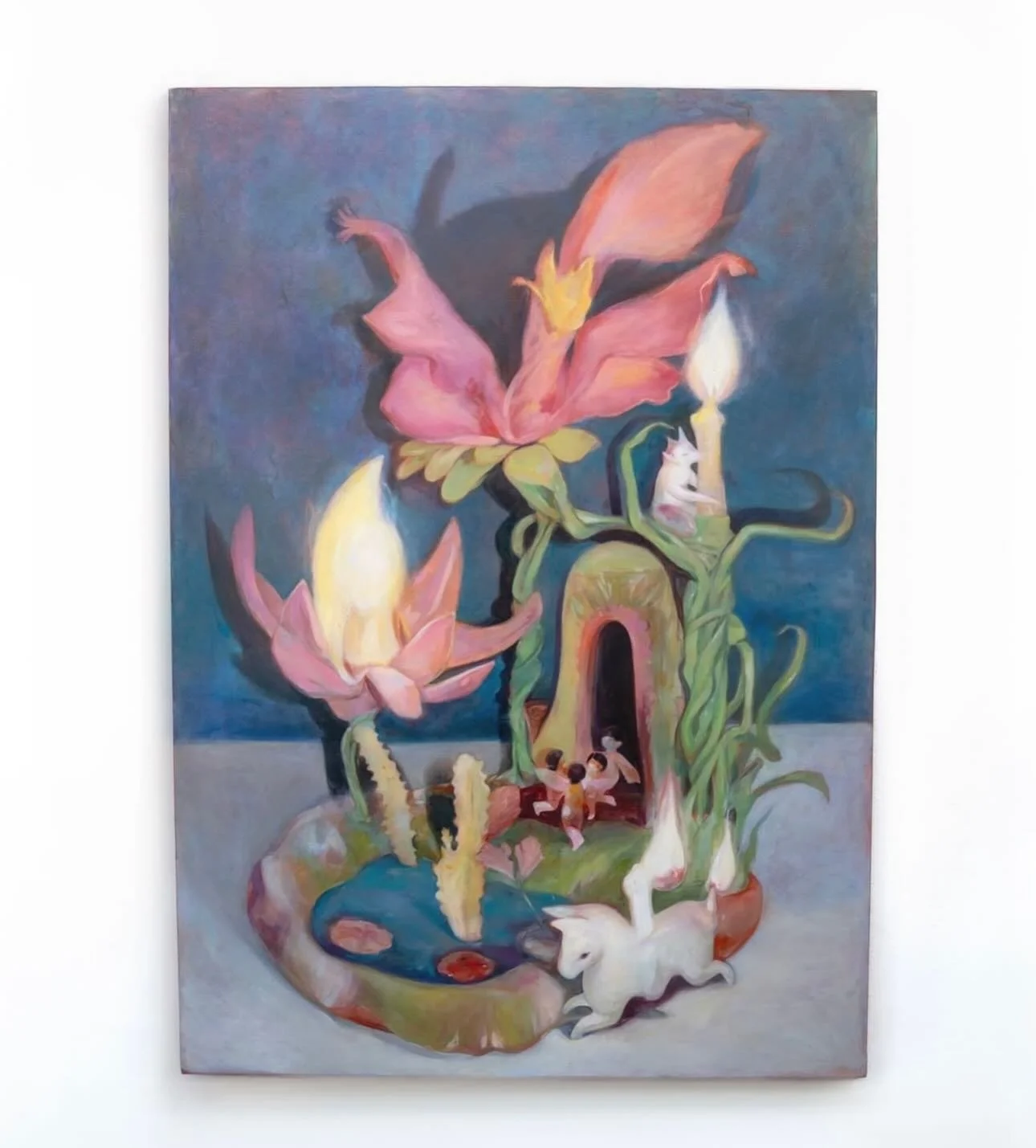 In her work, Yasy Bachurina creates a surreal, interior world through saturated color and fluid shapes that guide the eye through moments that feel both tender and slightly uncanny, hinting at quiet transformation beneath the surface. @yasybachurina
