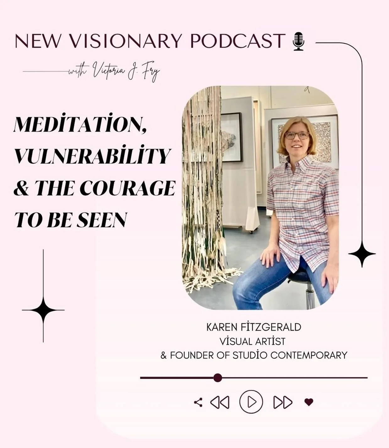 New podcast episode! 🎙️✨ This week, Victoria is joined by Karen Fitzgerald for a thoughtful conversation on meditation, vulnerability, and the courage to truly be seen as an artist. @karen.fitzgerald.art 

Karen shares how mindfulness has shaped not