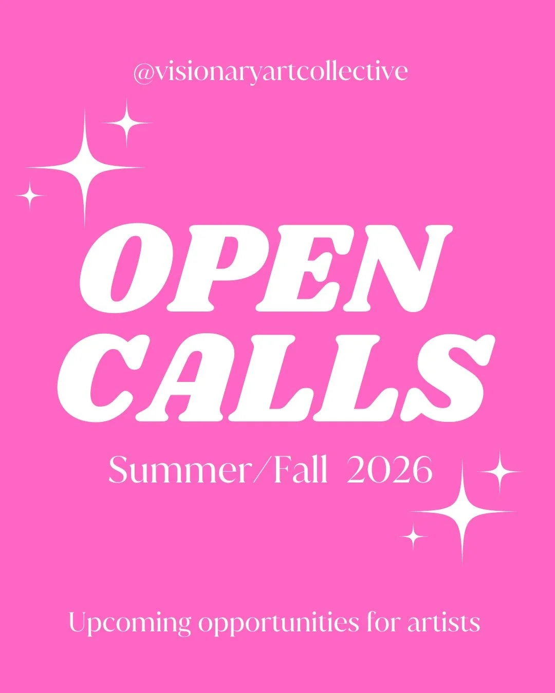 ✨Open Call: Monthly Roundup✨
We are so excited to continue to use our platform to uplift our community and connect artists with opportunities! Here's what we're checking out this week:

@eracontemporary Exhibition Open Call - deadline: June 19, 2026
