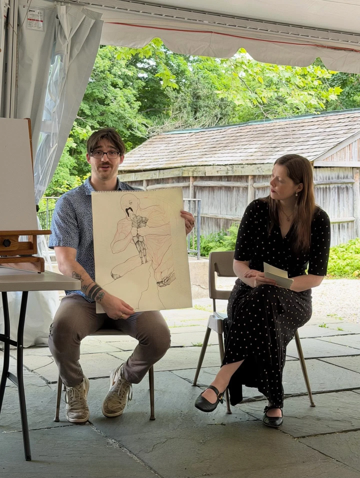 This past weekend I was invited to facilitate an Artist Talk + Q&amp;A as part of the Hammond Museum&rsquo;s Weekend of Creativity. 🎙️✨ @hammondmuseum.art 

It was such a meaningful afternoon of conversation and creative exchange. We heard a series 