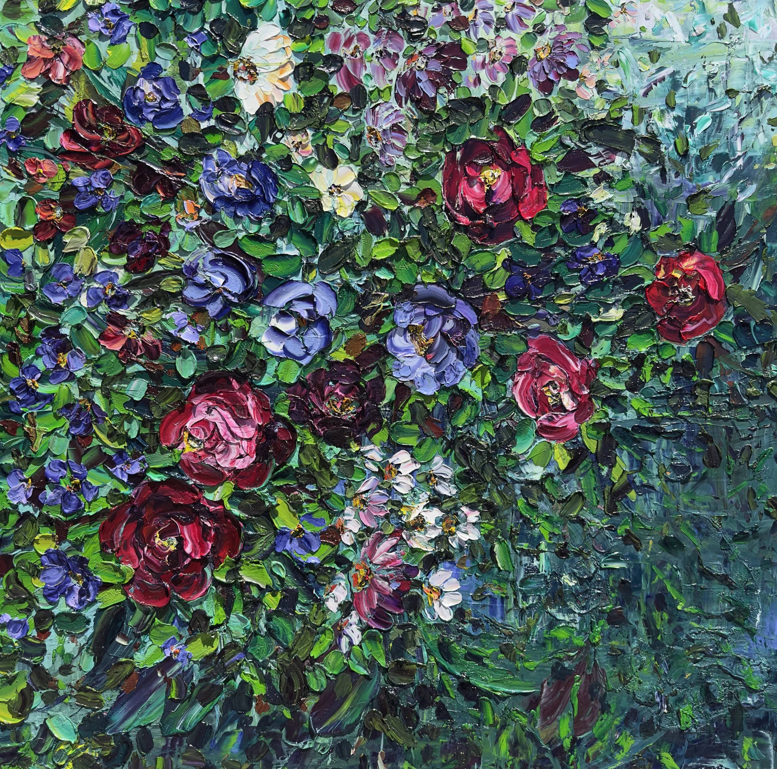 Chelsea Tikotsky, Persephone, Oil and acrylic on canvas, 36 x 36 in.