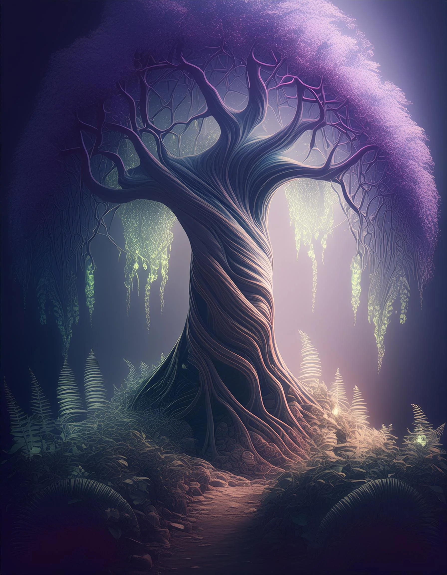 Firefly Create an image of a short, twisty-trunked realistic-looking weeping willow tree (that resem (8).jpg