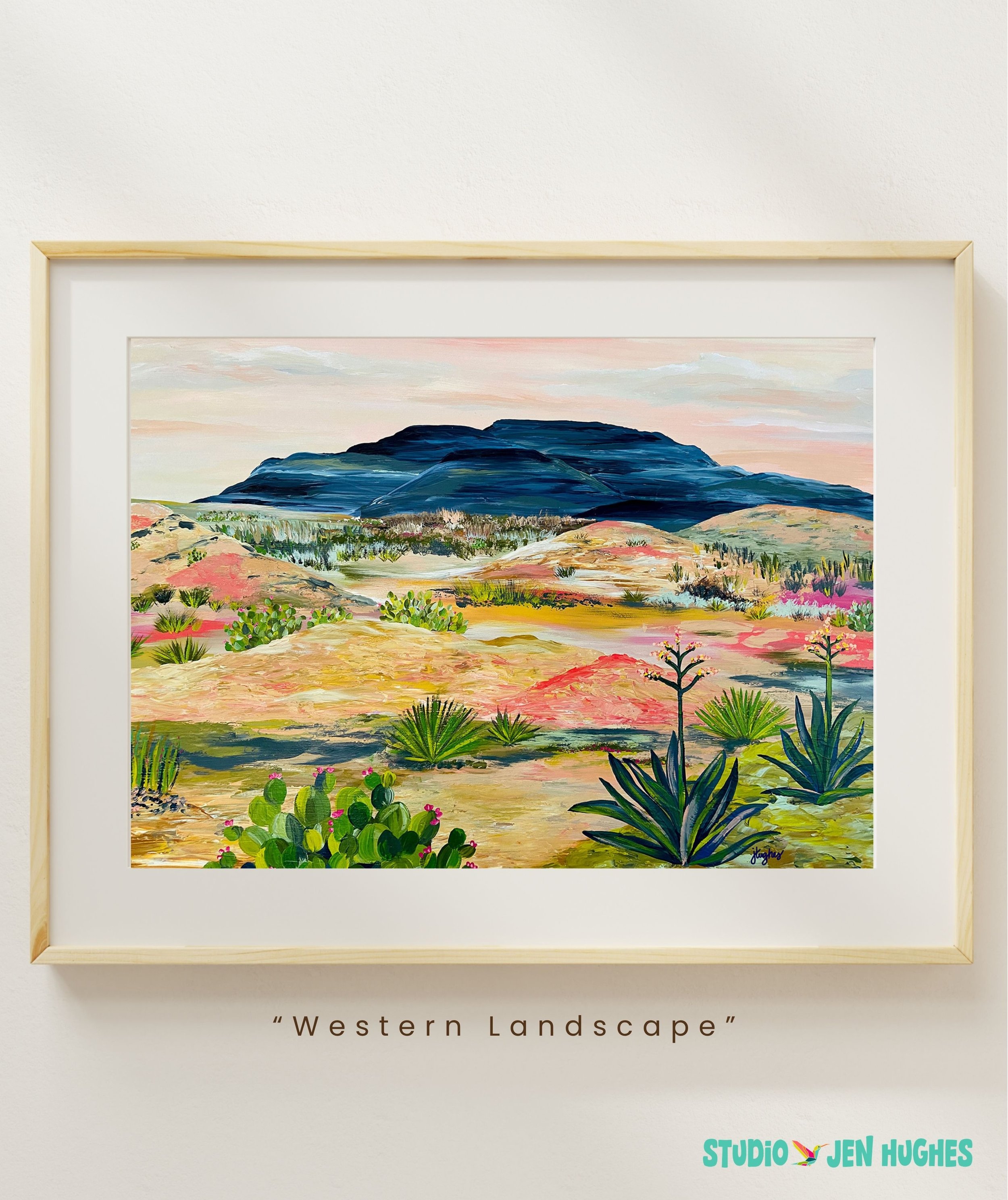Western Landscape Art Print. Inspired by Big Bend National Park.