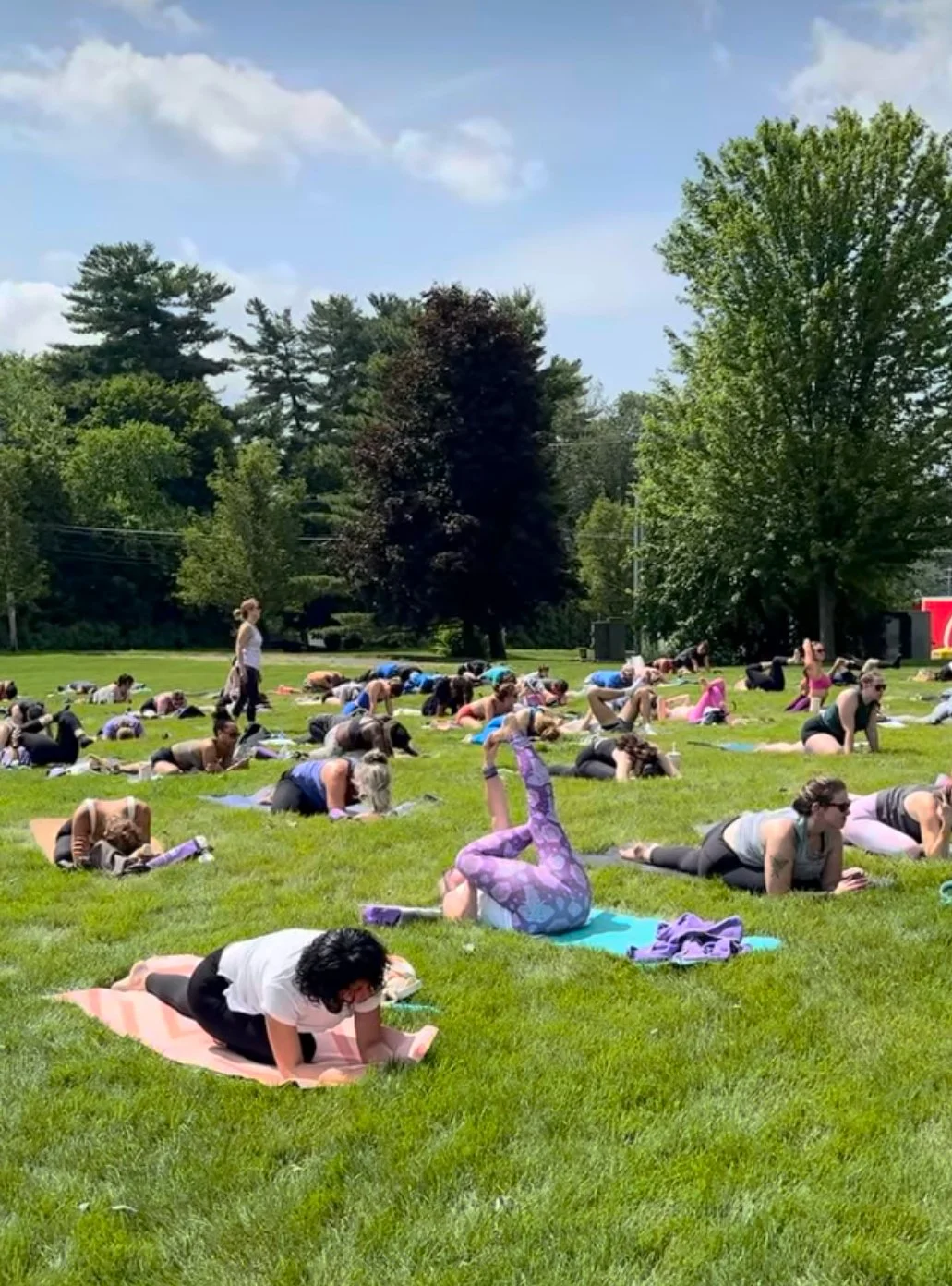 Goat Yoga at June Farms for people in hospitality/culinary roles