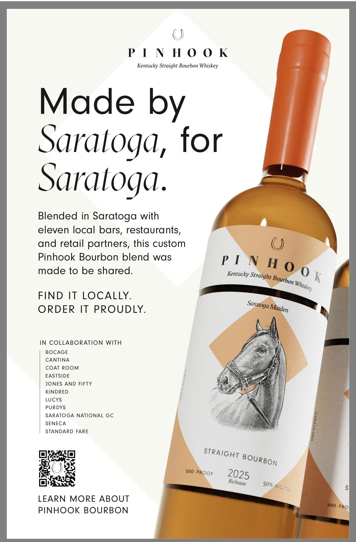 INTEL:  9 Saratoga bartenders helped create this Pinhook Kentucky bourbon blend.   