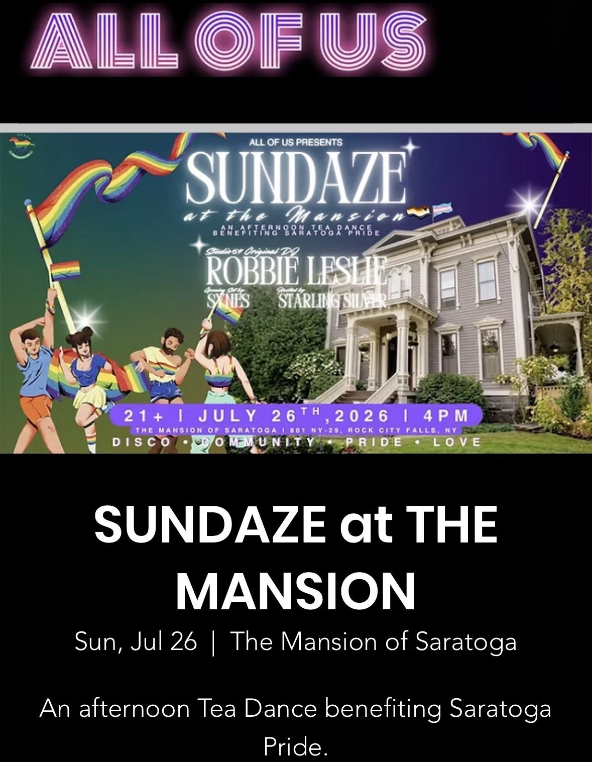ALL OF US Sundaze with Robbie Leslie of Studio 54. [Partner event] 
