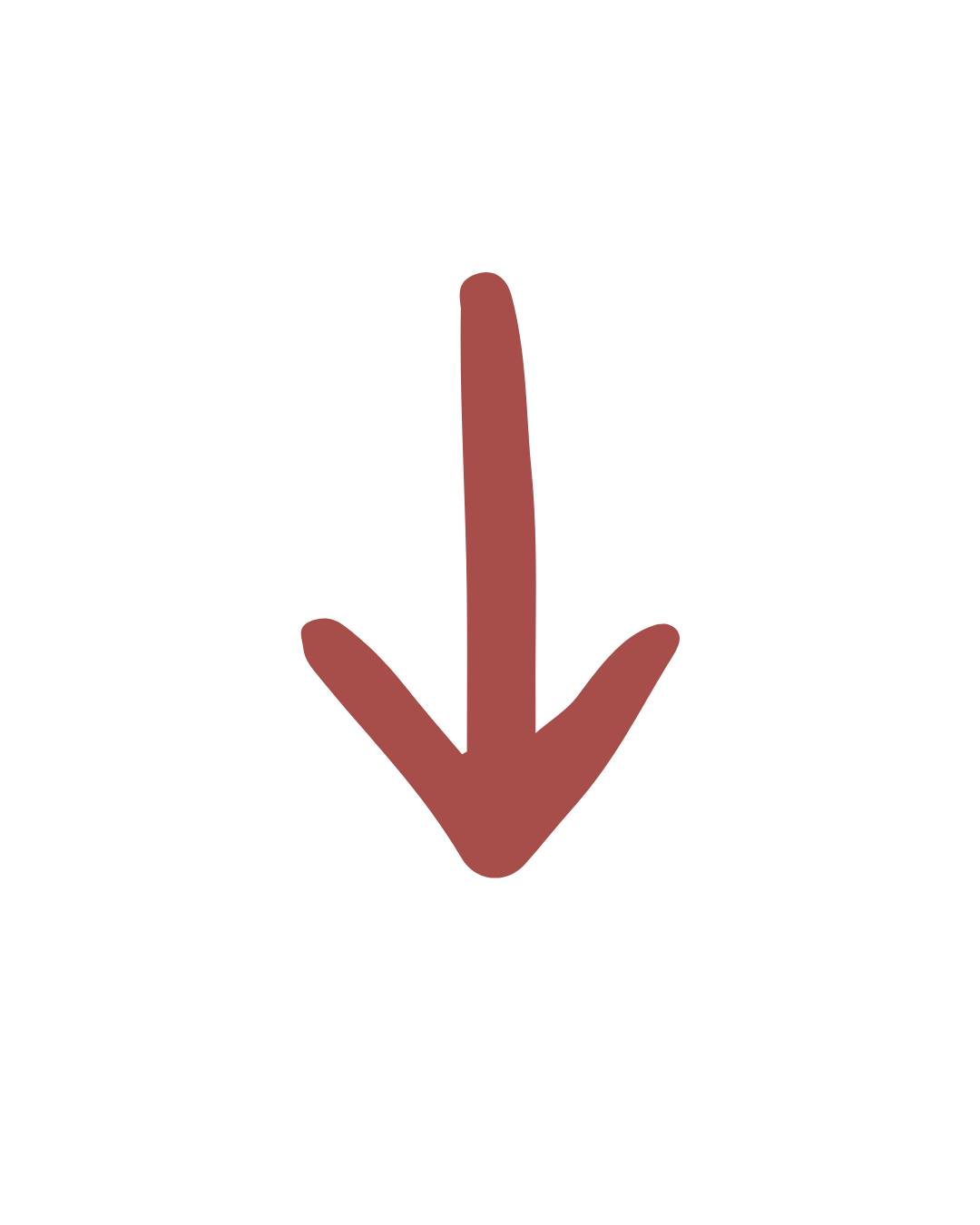 Pink downward arrow.