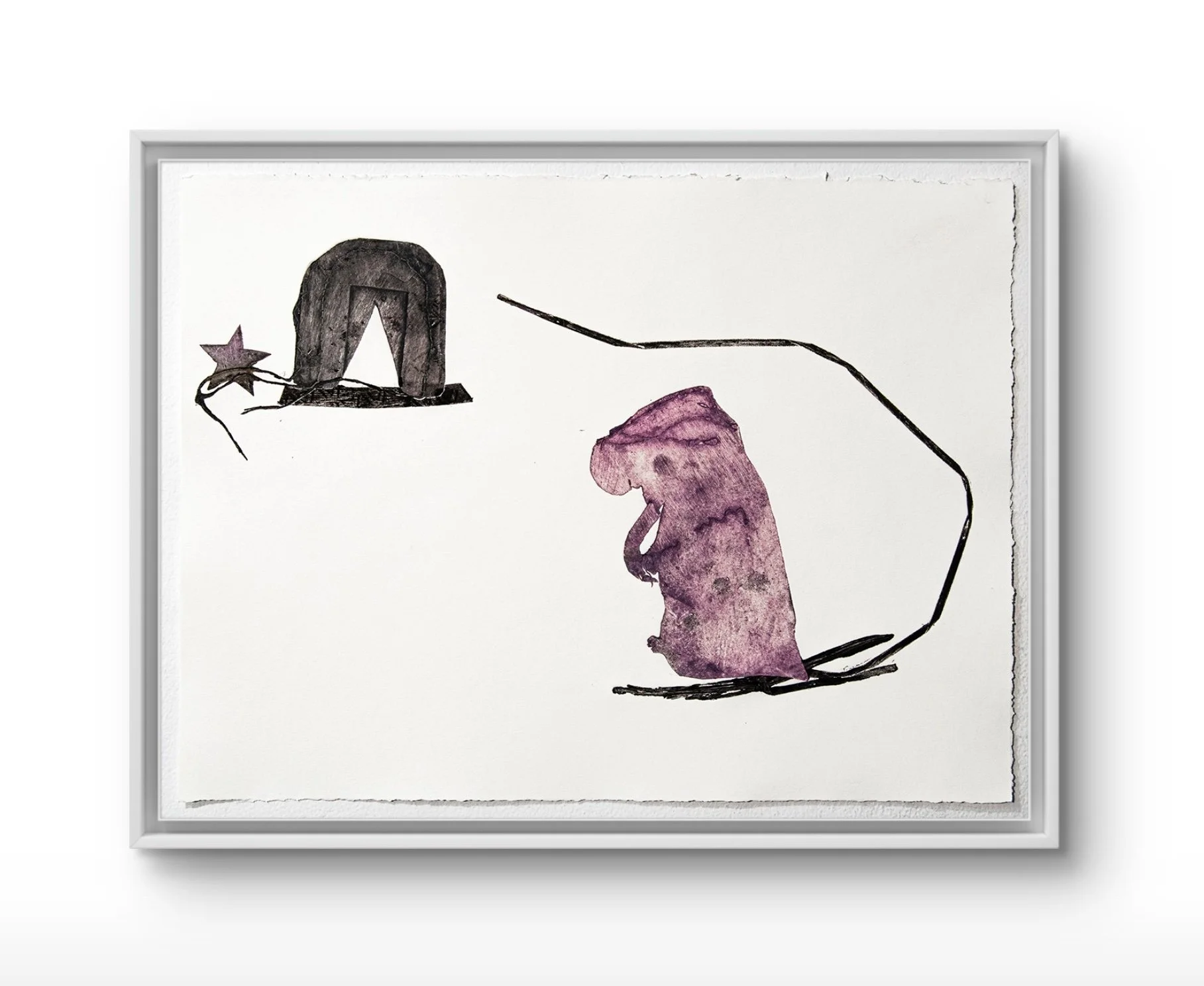 Fanny Allié: "Hunched Woman With Star" Unique Print