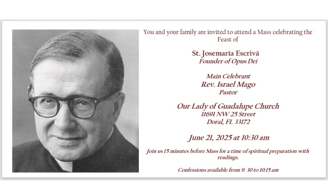 Mass of Saint Josemaria in Miami. FL