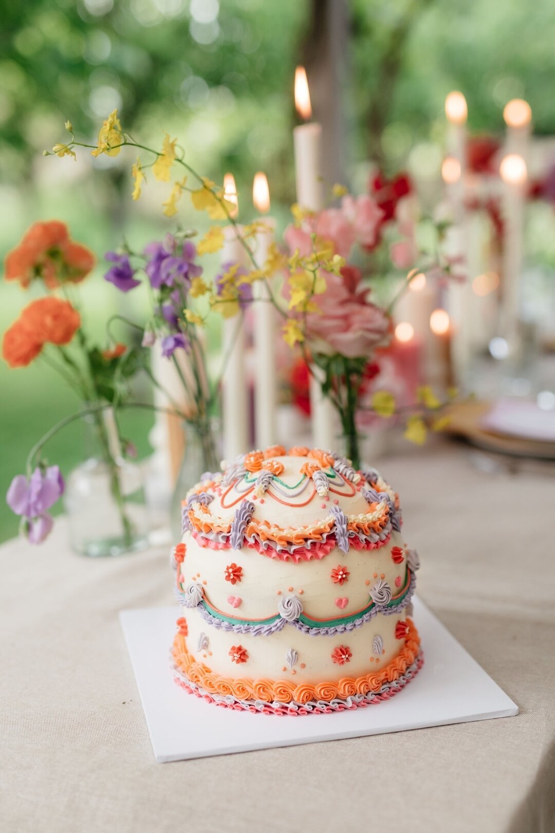 Lovers, don&rsquo;t forget that your cake can be used as a styling piece too. There are so many options for your cake which can serve as your dessert, a cute photo moment, and can be as considered as any floral arrangement. Have fun with it! ​​​​​​​​