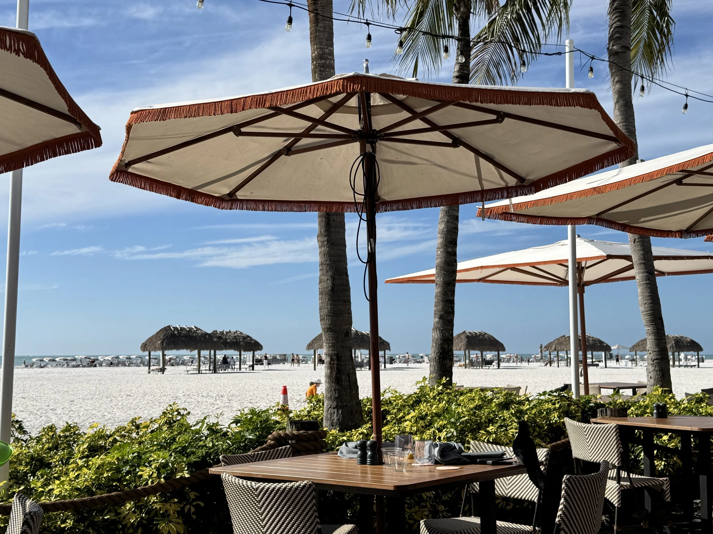 Beach, Palapas and Dining Tables Marco Island