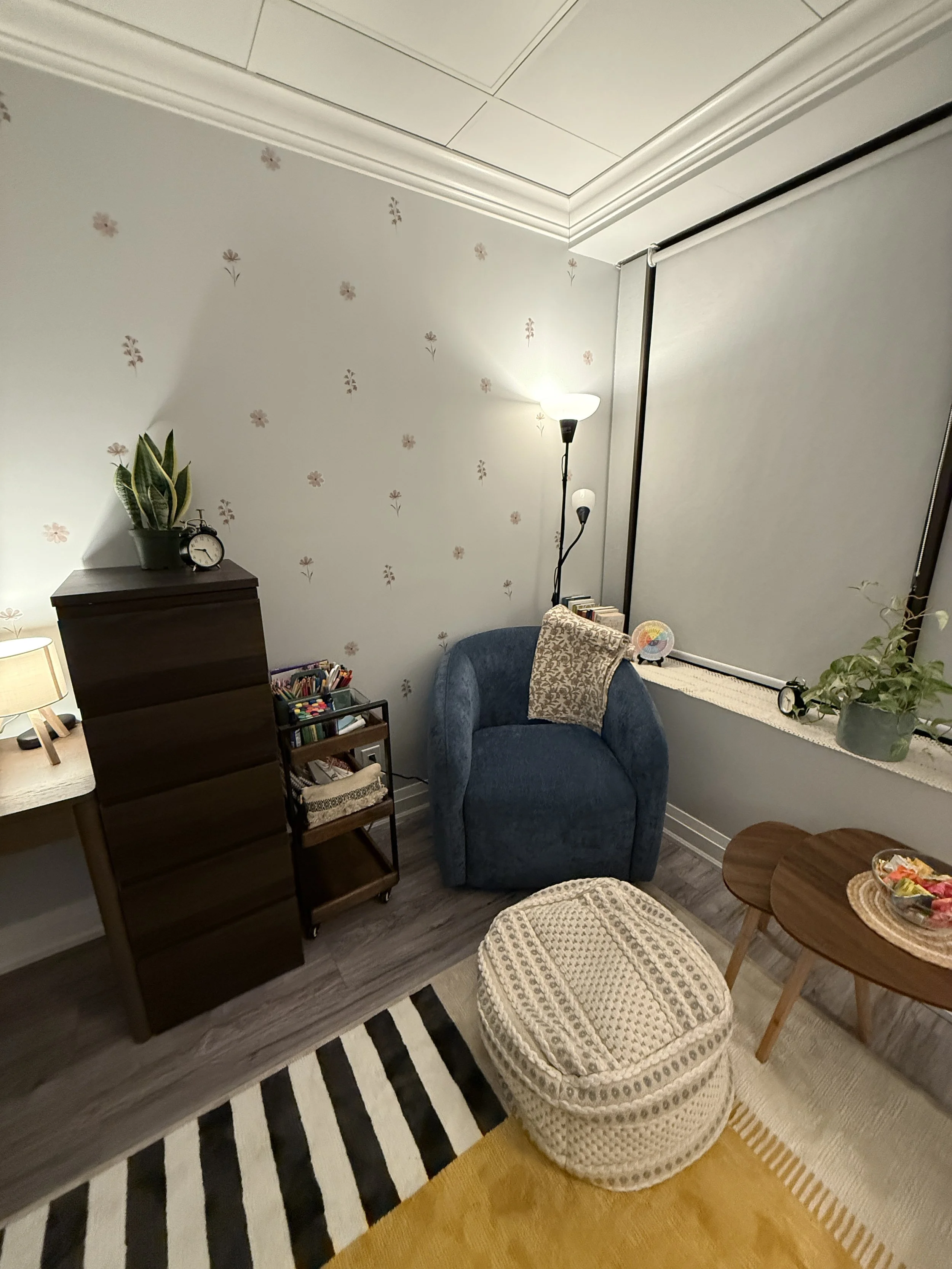 Warm therapy office interior at Soul Prism Therapy, Vaughan ON