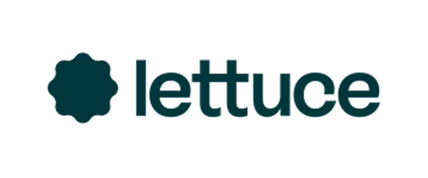 Text logo reading 'lettuce' with a lettuce icon on the left.